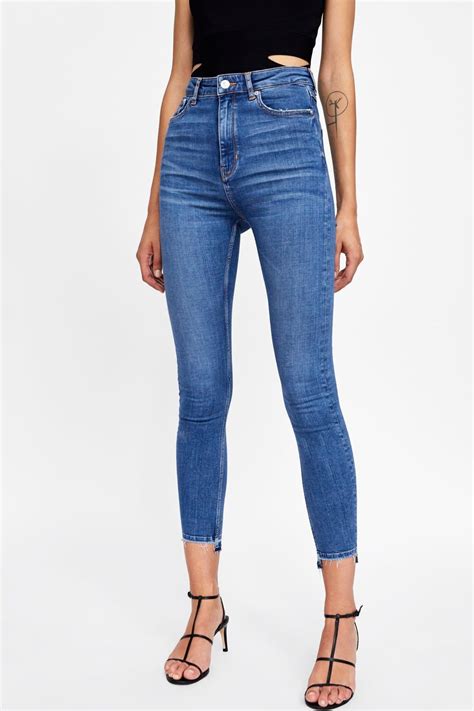 high waist jeans zara